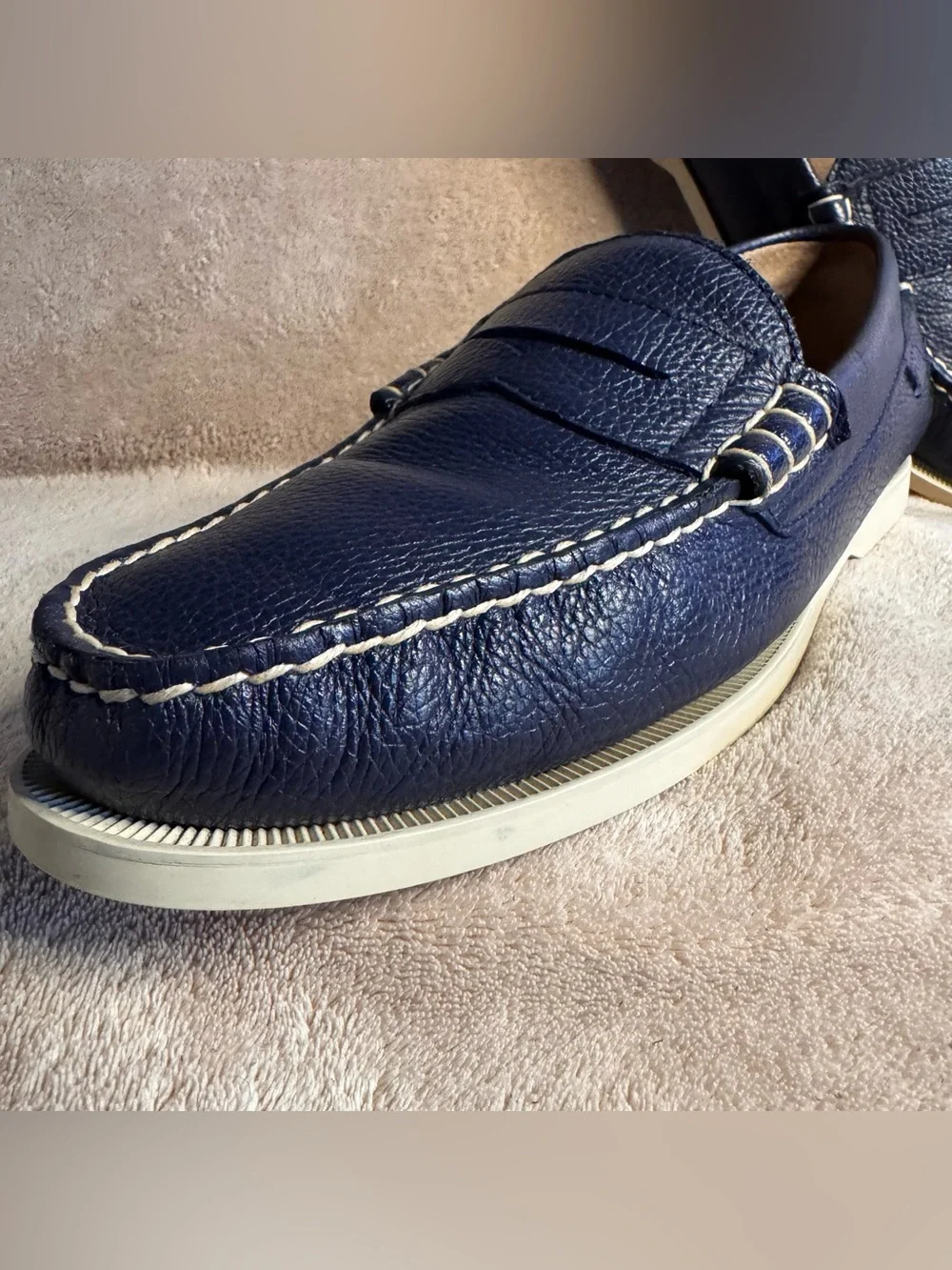 Polo Ralph Lauren Blue Leather Bjorn Penny Loafers Size 9.5D